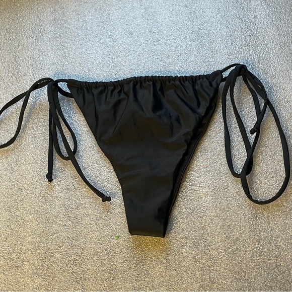 Black String Brazilian Bikini Bottoms from Miss Behavin Celebrity Fasion by Hera - Picture 1 of 8